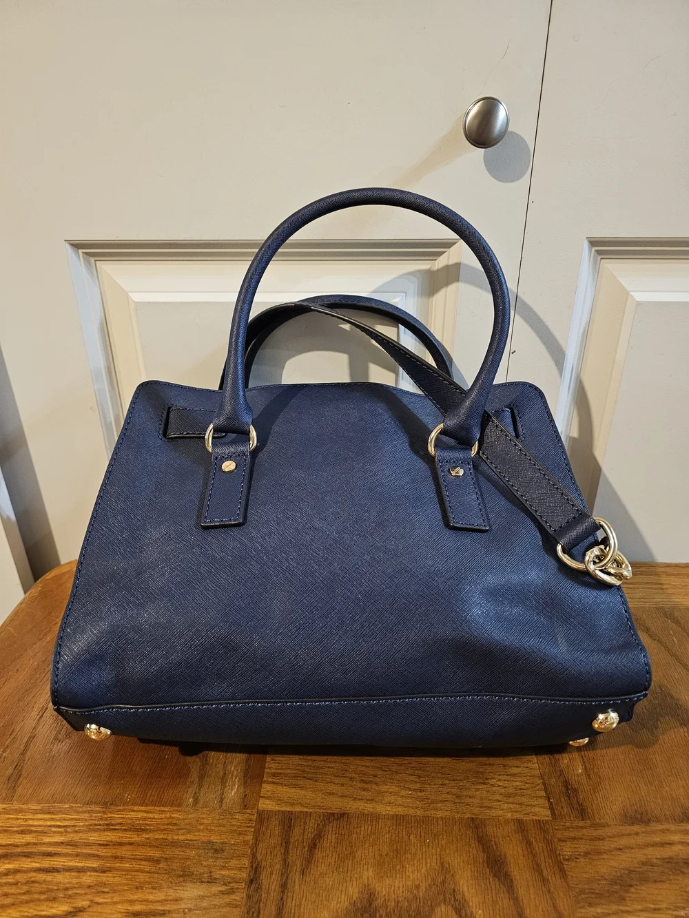 Michael Kors Navy Saffiano Leather Satchel